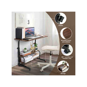 Portable Multiuse Adjustable Table - Brown