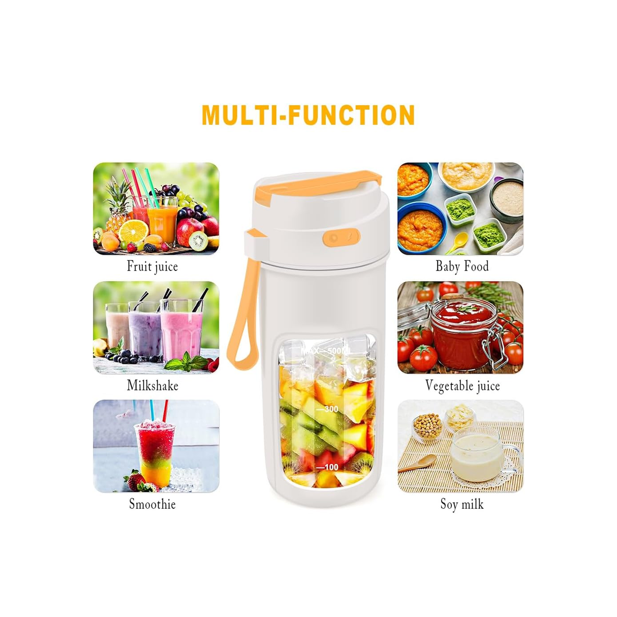 Portable Personal Blender for Shakes & Smoothies
