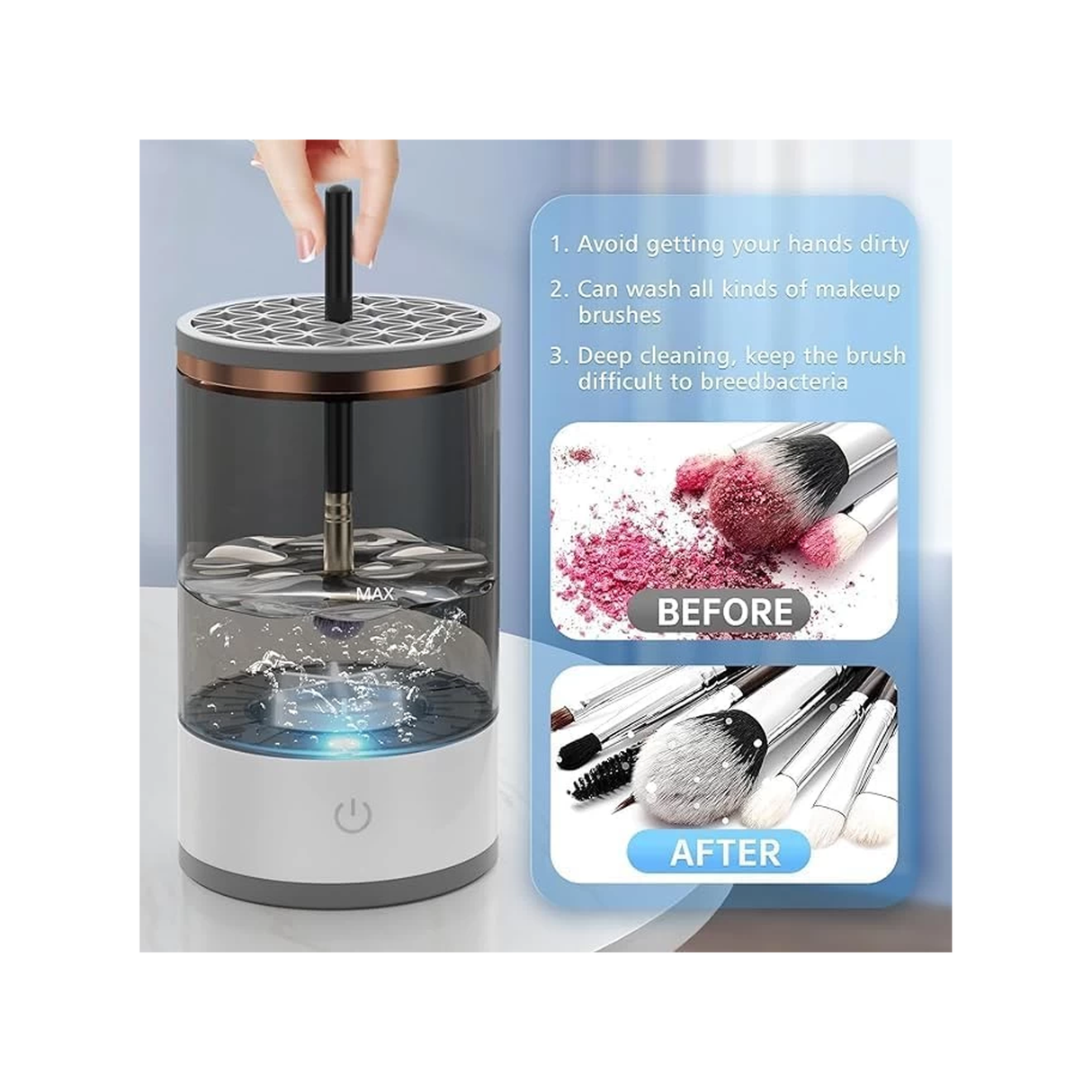 Portable USB Electric Makeup Brush Cleaner - BUSHCLN-LOK