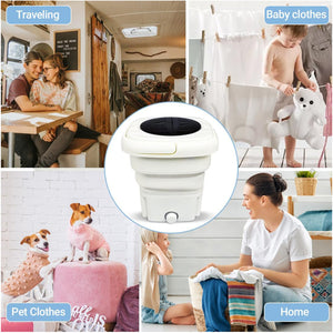 غسالة محمولة قابلة للطي مع مجفف – بقدرة 50 واط - ألوان متنوعة