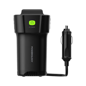 باورولوجي محول طاقة 150 واط مع حامل أكواب بمنفذي USB-C وUSB-A QC3.0