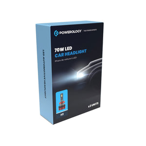 باورولوجي مصباح أمامي للسيارة LED بقوة 70 واط H1