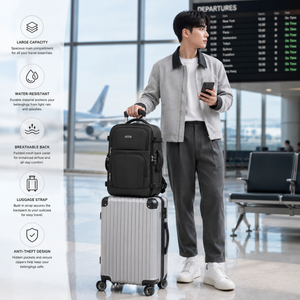 Premium Travel Backpack – Large Capacity Carry-On Backpack - CARYONBP-EOKK
