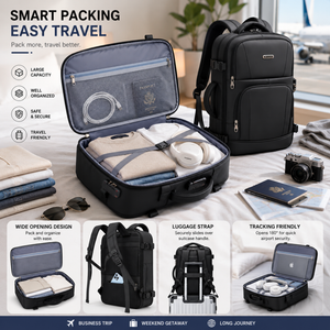 Premium Travel Backpack – Large Capacity Carry-On Backpack - CARYONBP-EOKK