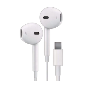 Premium Type C Earphones With Mic - White