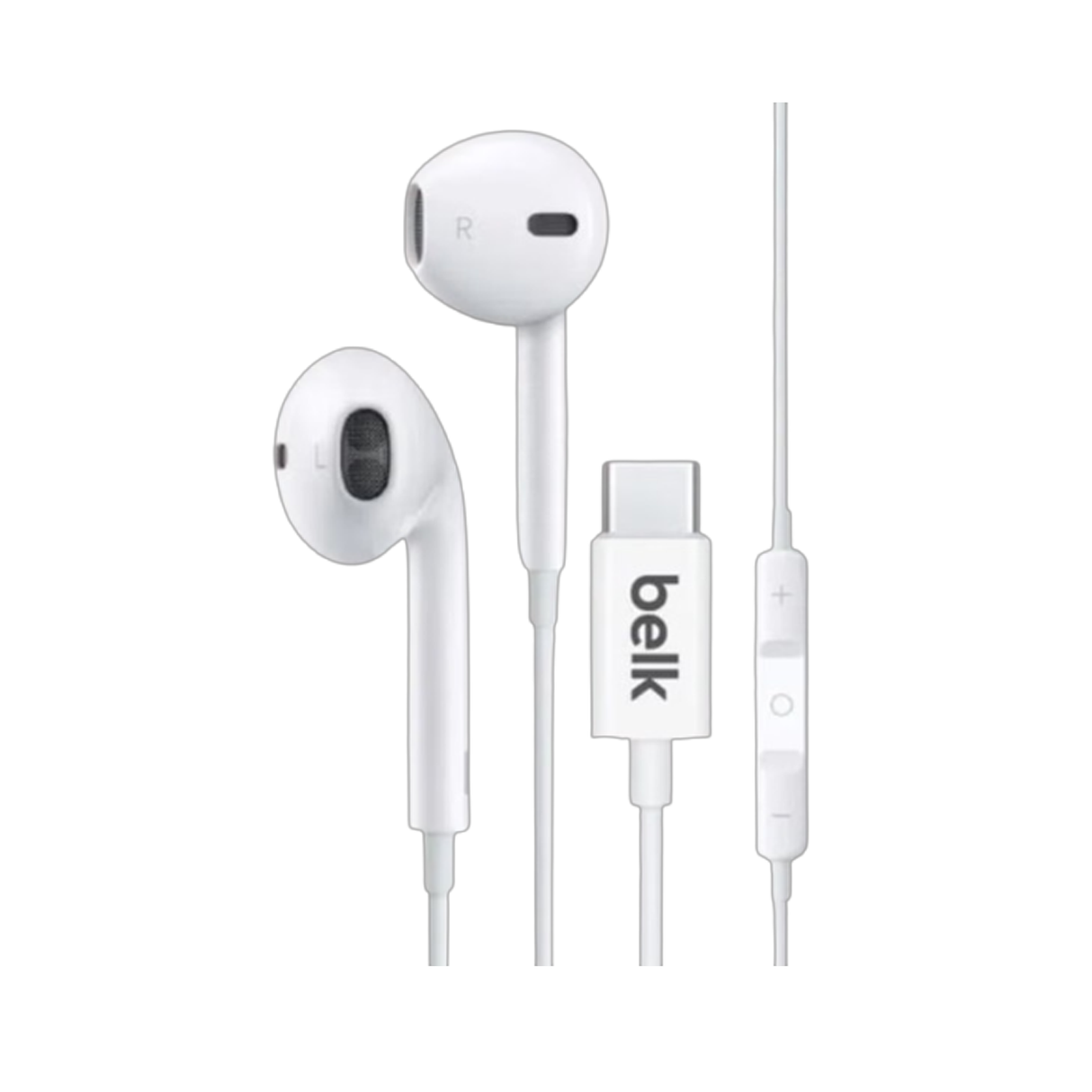 Premium Type C Earphones With Mic - White