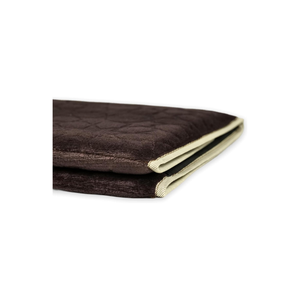 Premium Velvet Prayer Mat With Reclining Backrest 70x110 cm - Brown