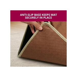 Premium Velvet Prayer Mat With Reclining Backrest 70x110 cm - Light Brown