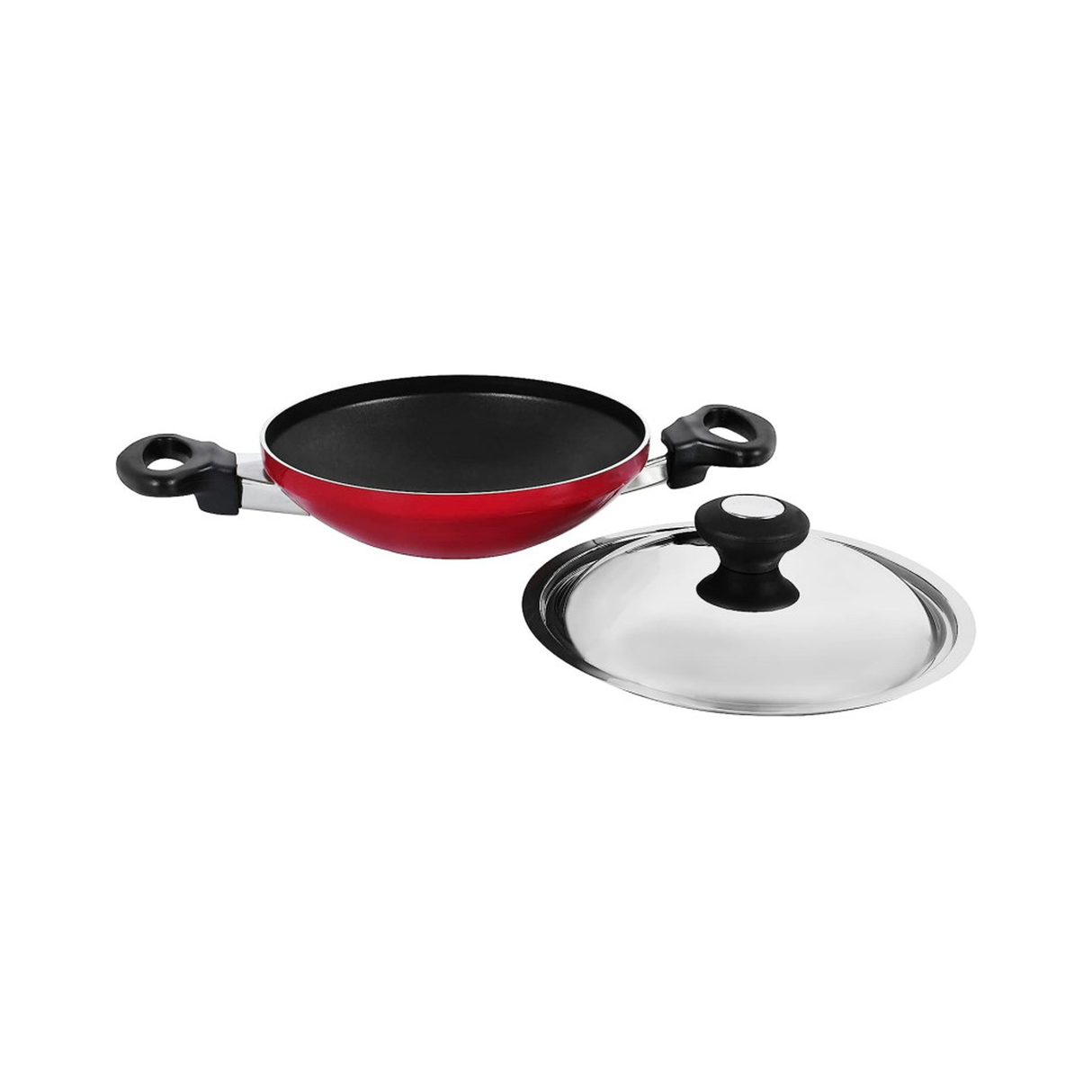 برستيج طاسة أباتشتي غير لاصقة بغطاء – أحمر