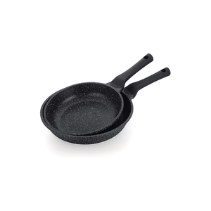 Prestige Essentials Granite Fry Pan 24, 28 Cm Set Of 2 - Black