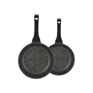 Prestige Essentials Granite Fry Pan 24, 28 Cm Set Of 2 - Black