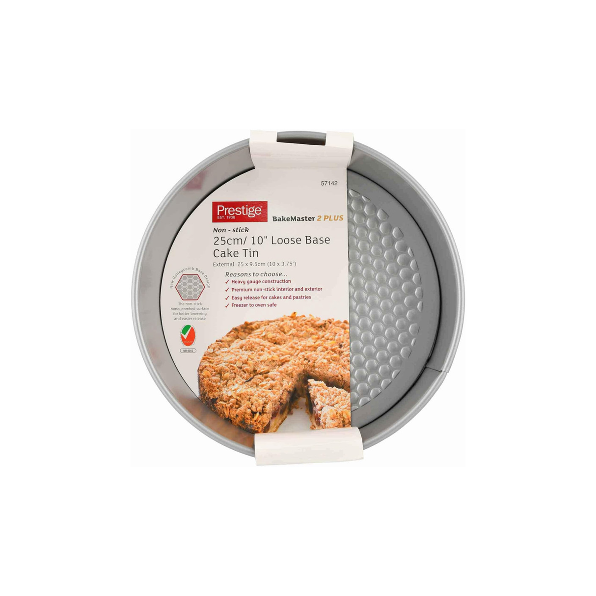 Prestige Loose Base Round Cake Pan - 25 Cm - Grey