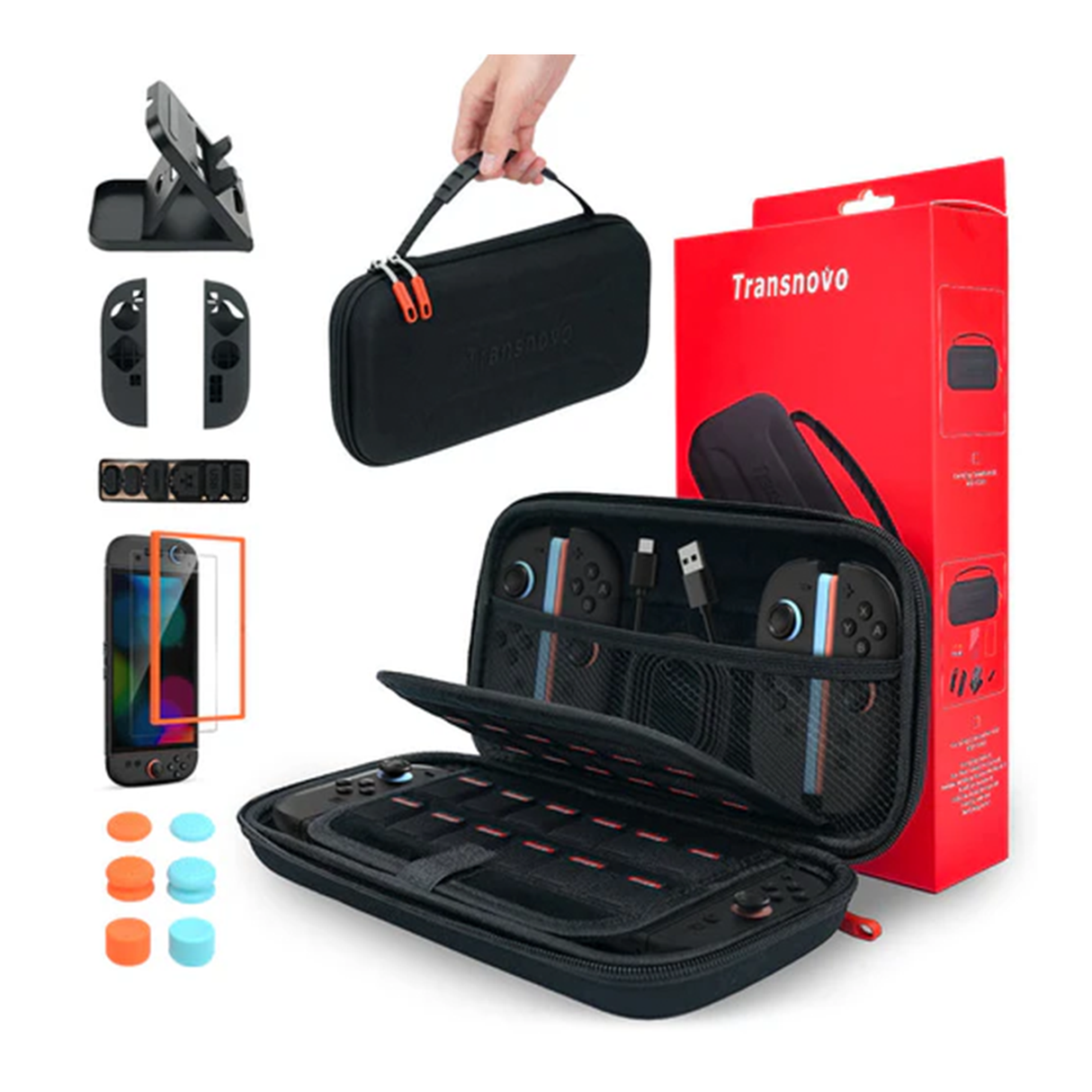 Transnovo Protective Hard Portable Travel Carry Case with accessories for Nintendo Switch 2