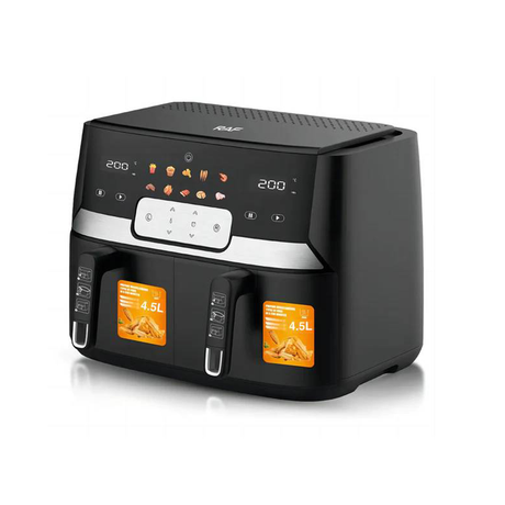RAF 9L Dual-Basket Smart Air Fryer With 360° Air Circulation Technology - 1700W