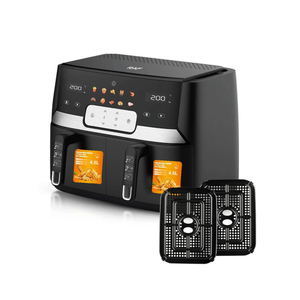 RAF 9L Dual-Basket Smart Air Fryer With 360° Air Circulation Technology - 1700W