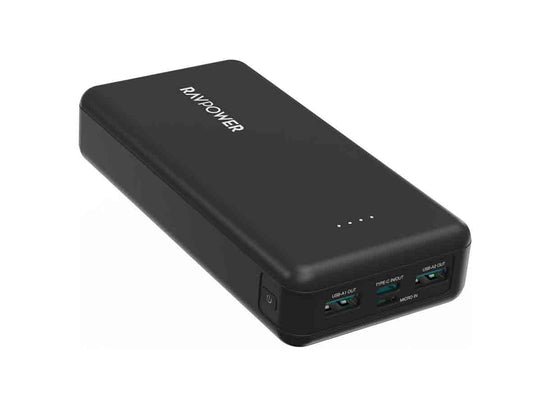 RAVPower PD 20000mAh 15W Power Bank - Black