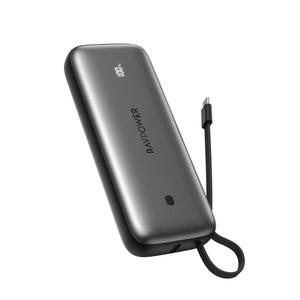 راف باور RP-PB1224 برو باور بنك بسعة 20000 مللي امبير قدرة بي دي 30 واط 3 منافذ