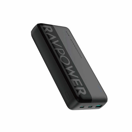 راف باور RP-PB1229 باور بانك بايونير بسعة 20000 مللي أمبير بقدرة 20 واط PD وثلاثة منافذ – أسود