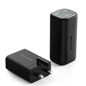 راف باور سوبر+ بايونير بي دي RP-PB208 بسعة 10400 مللي امبير باور بنك بقدرة 30 واط مع شاحن بقدرة 65 واط