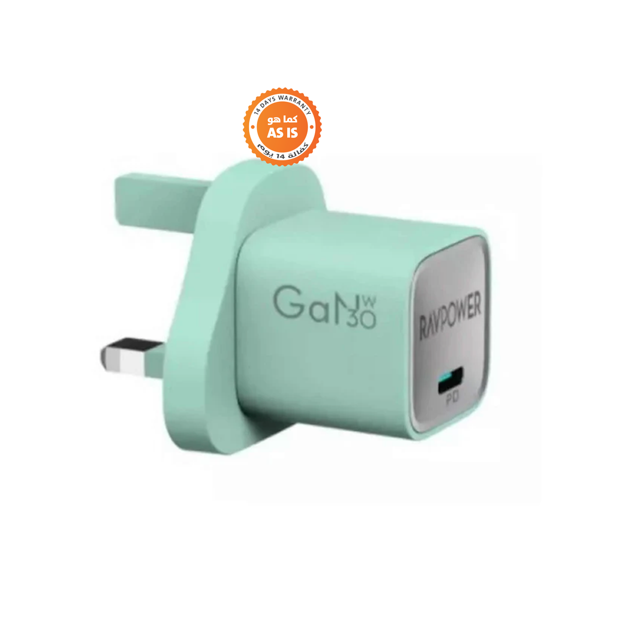 RAV PC1056 Mini PD 30W GaN Type-C Charger - Green - ASIS