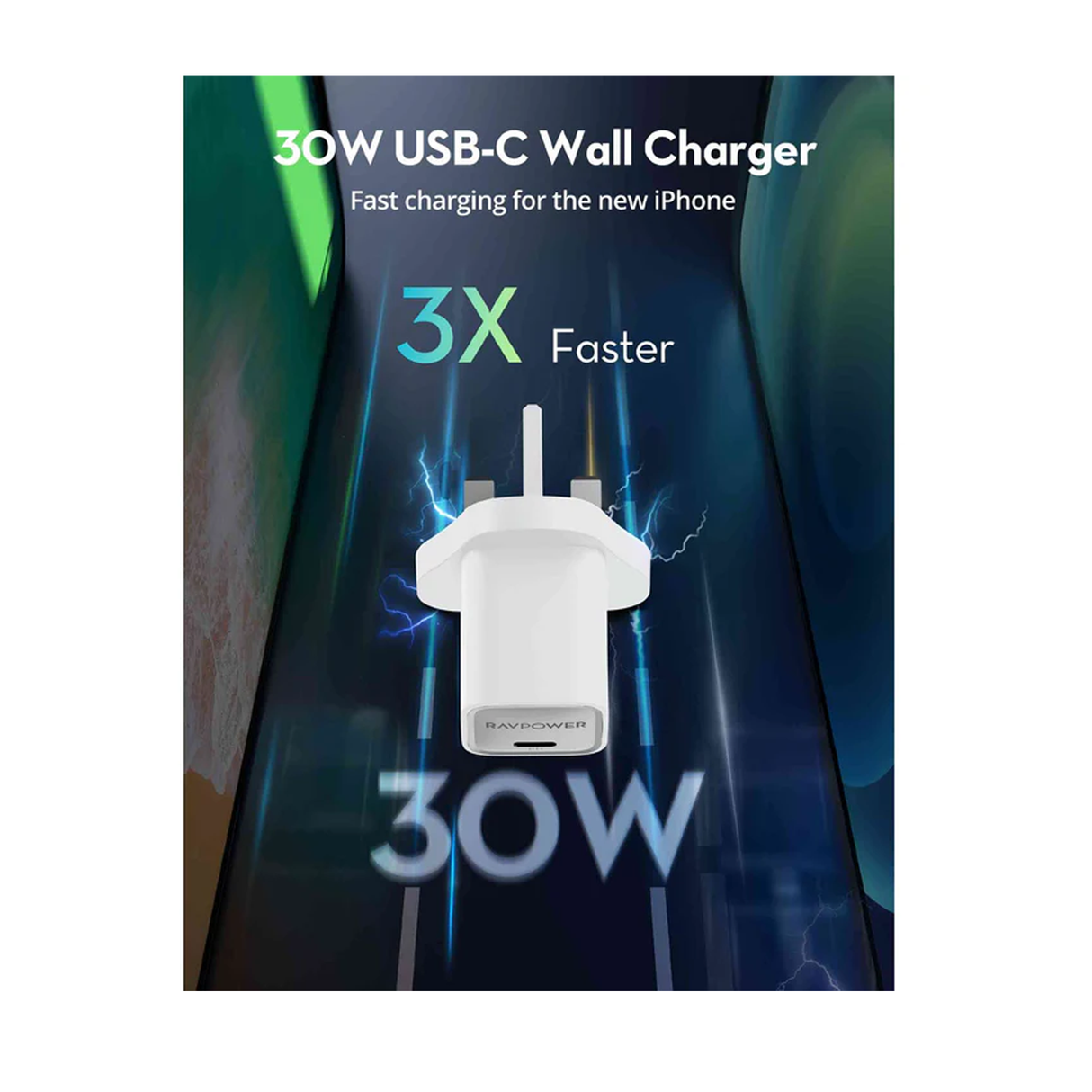 RAV PC1056 Mini PD 30W GaN Type-C Charger - Green - ASIS