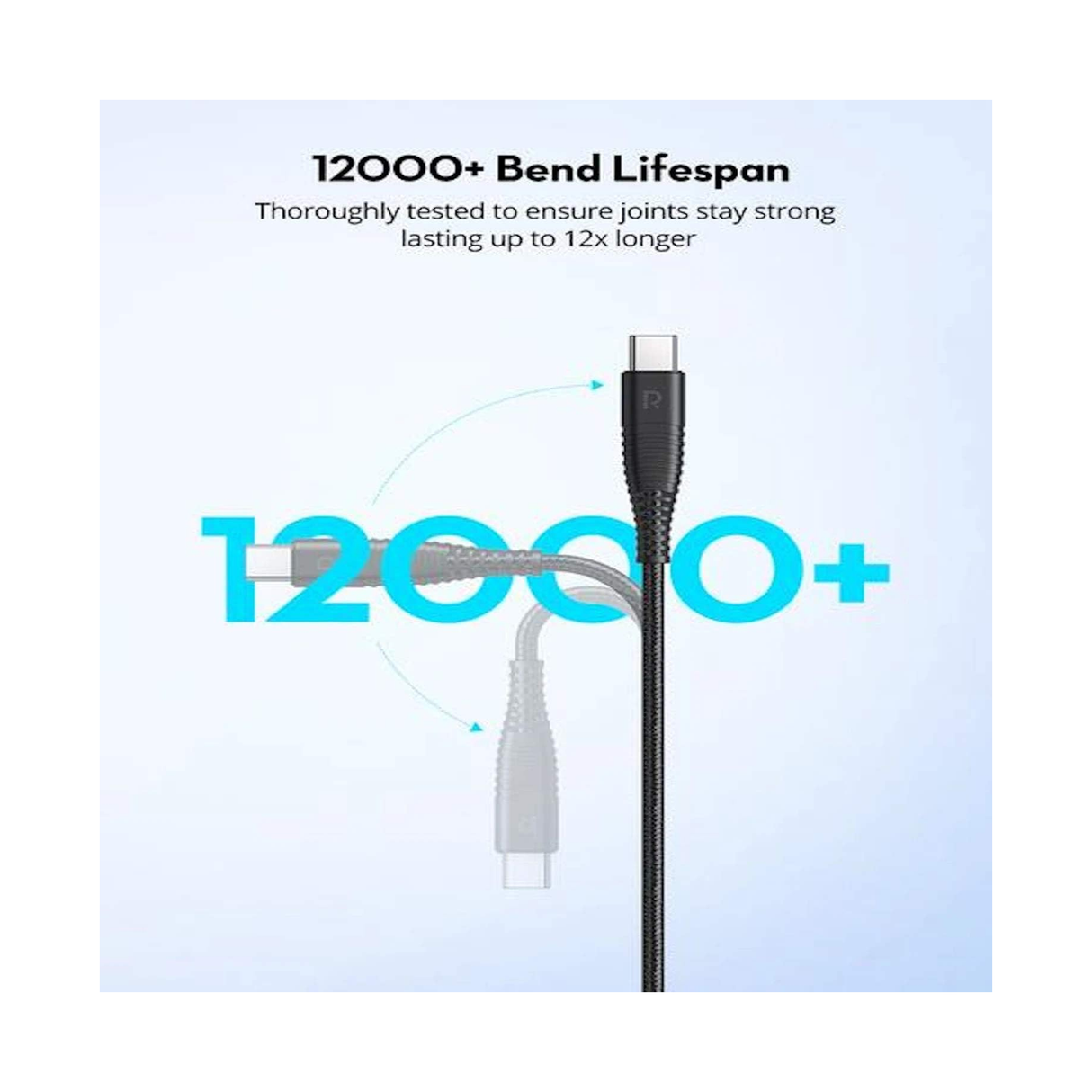 Ravpower RP-CB046 USB-A Type C 3.3FT/1M Cable - Black