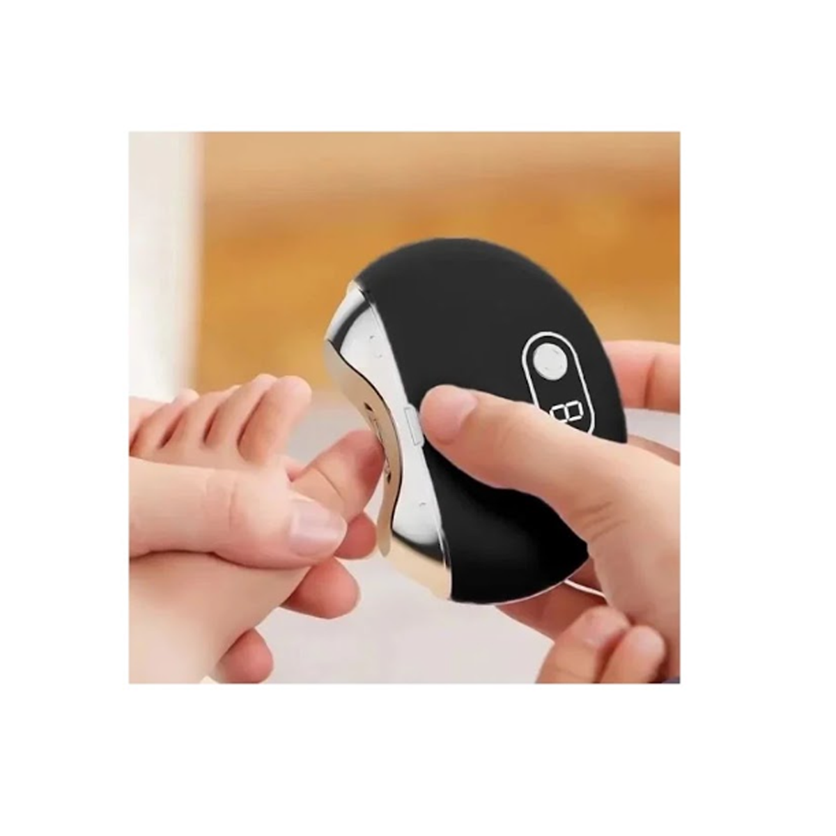 Rechargeable Electric Nail Clipper With 3-Speed Precision Trimming - Nail Debris Storage - LED Light and USB-C Charging - 500 mAh Battery - Black