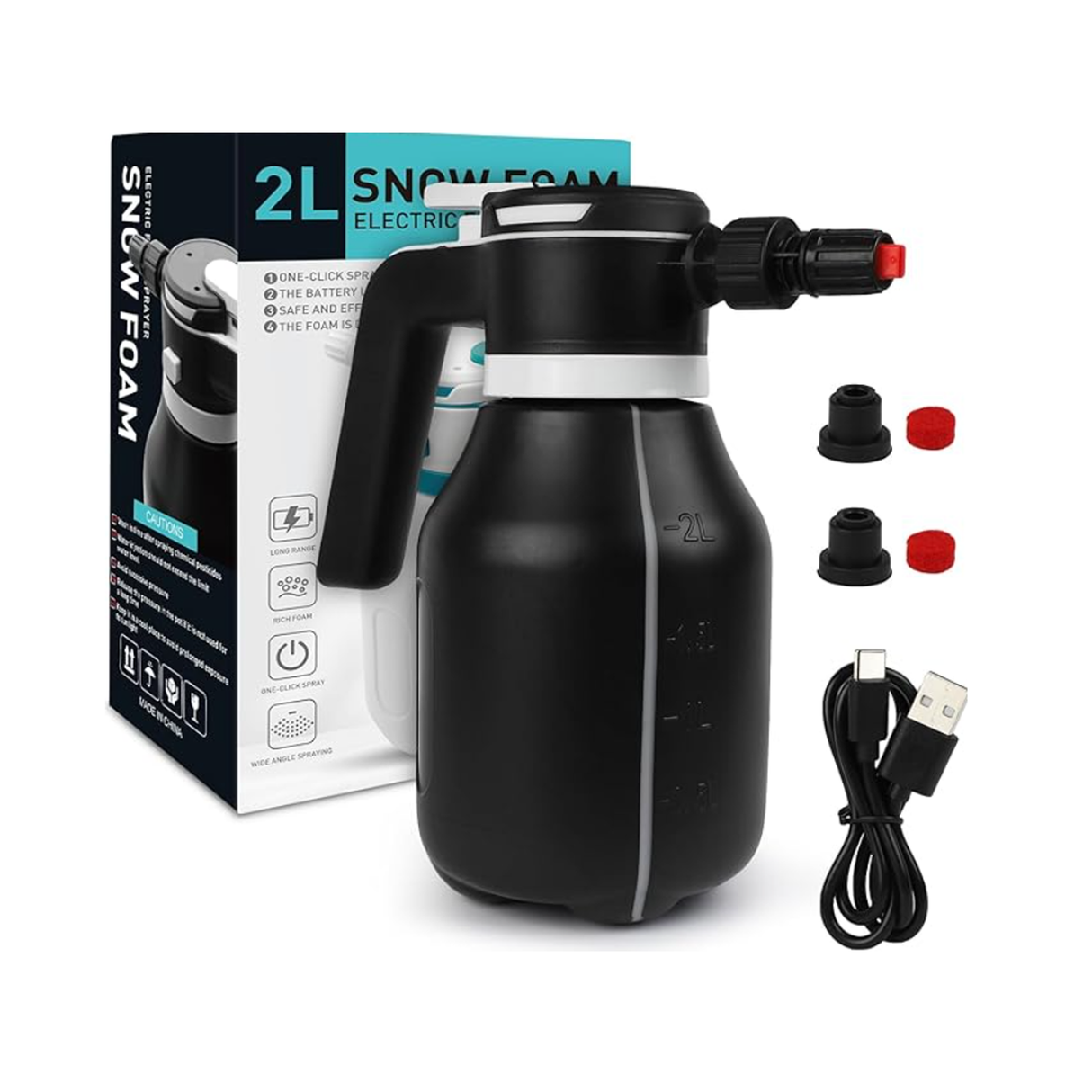 Rechargeable Multipurpose Foam Sprayer for Car Wash & Home Cleaning – 2 Litre Capacity