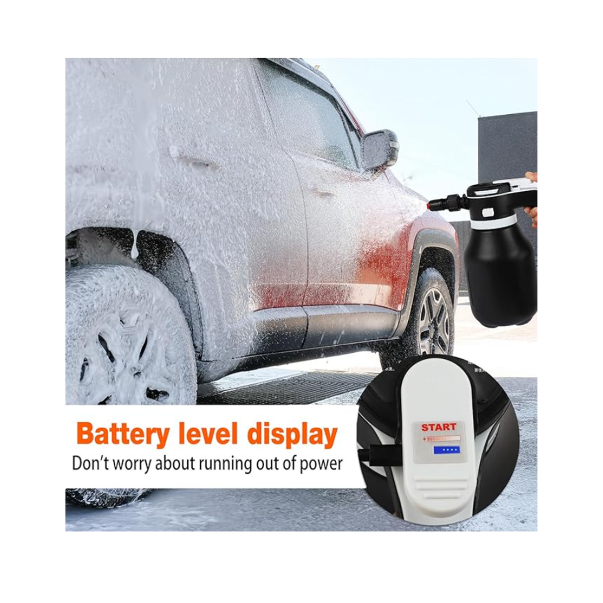 Rechargeable Multipurpose Foam Sprayer for Car Wash & Home Cleaning – 2 Litre Capacity