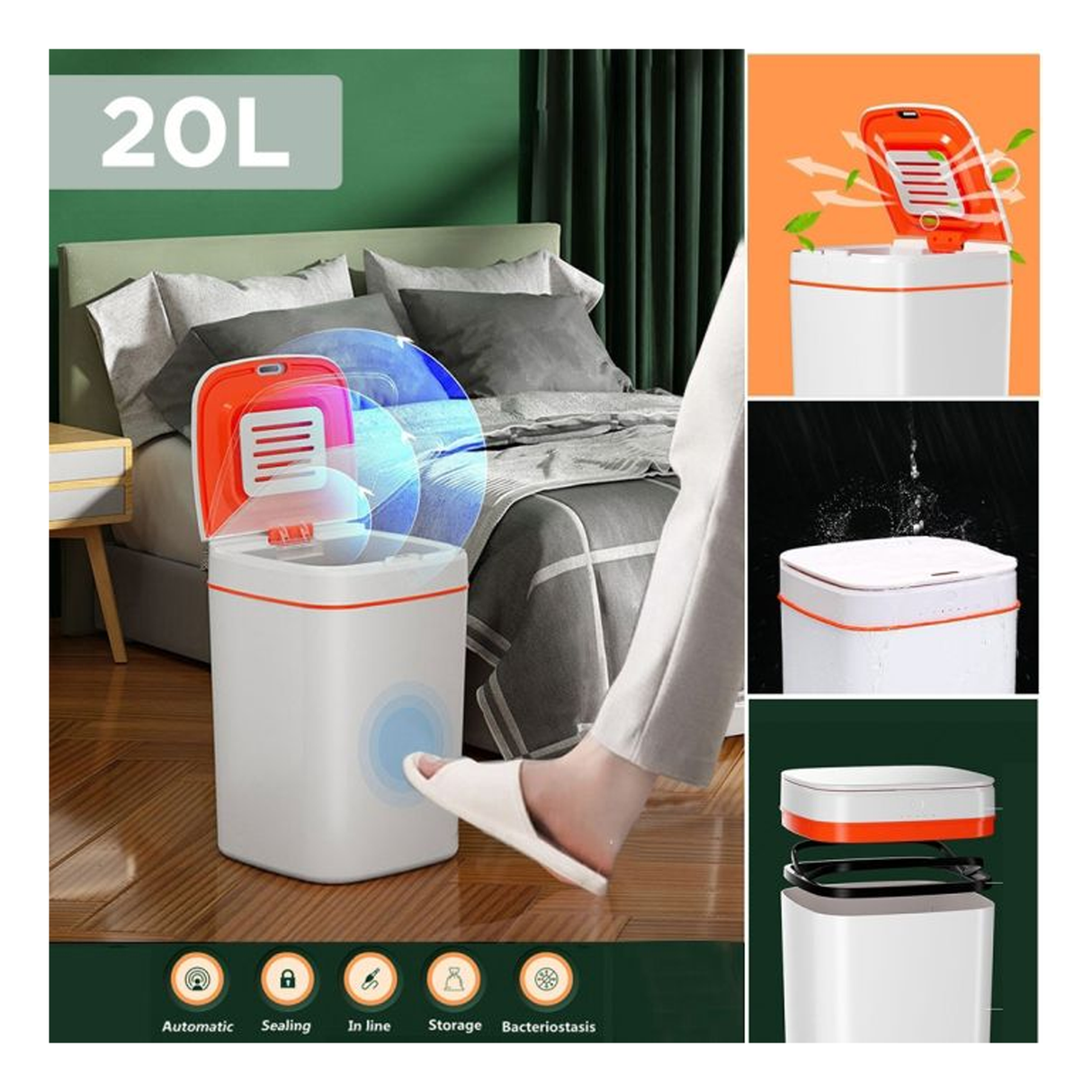 سلة مهملات سمارت قابلة للشحن سعة 20 لتر