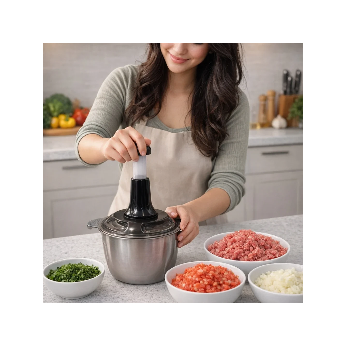 SAGA Food Processor With 4L Capacity and 1000W Power