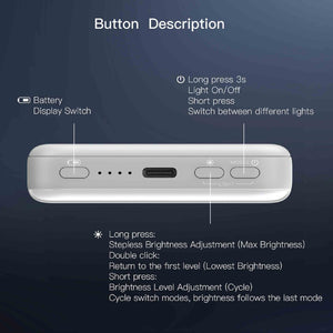 SIA MagOn SIPBMG8LD-PR Magnetic Power Bank PD 20W - Wireless Charging 15W With LED Light 8000 mAh - Purple - Zayoom