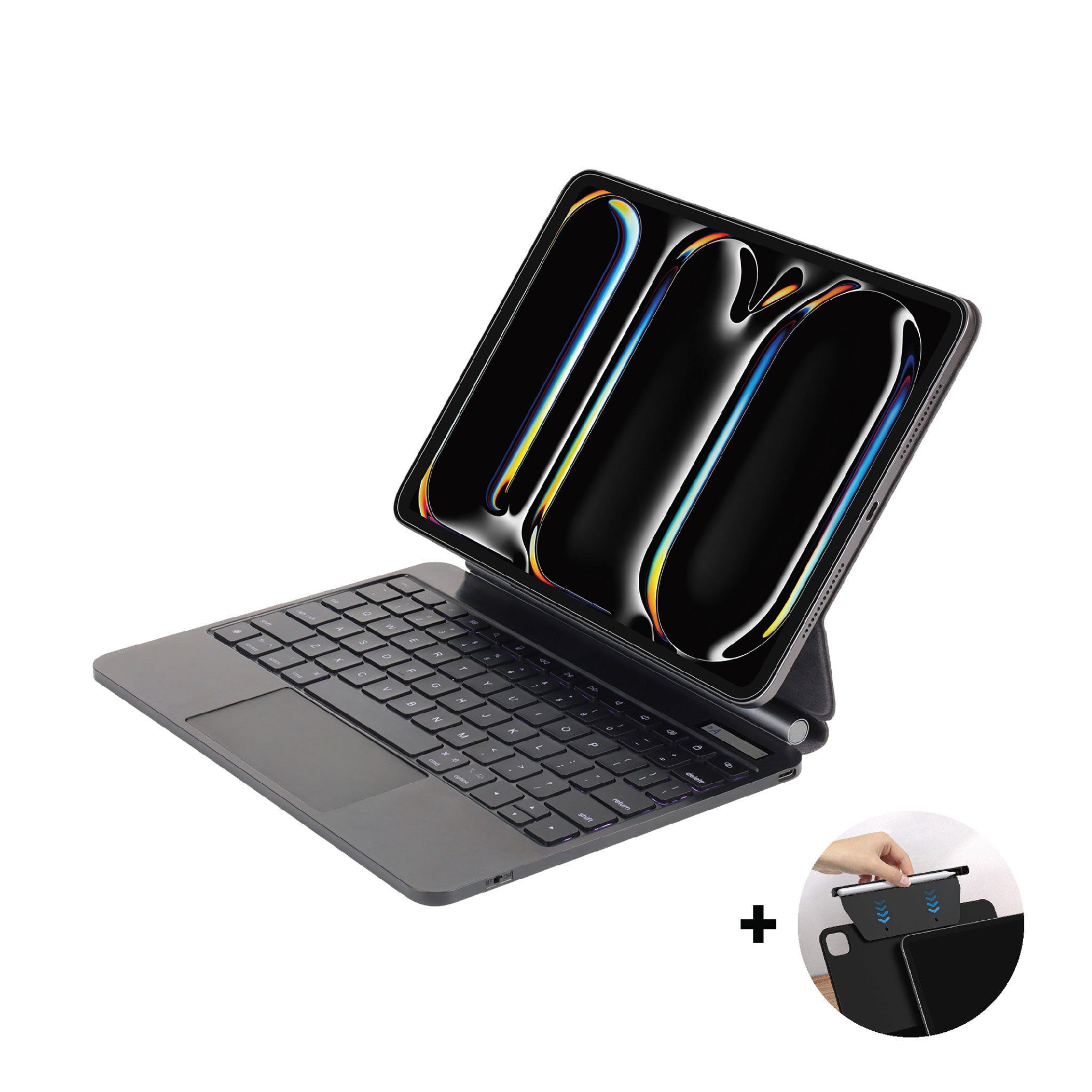 SIA Metal Magnetic Keyboard Pro 6 lines layout for iPad pro