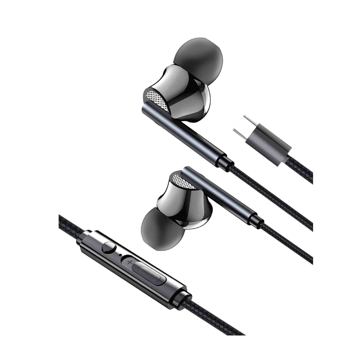 SIA Soundlink SI-SL31BUD-BLK Wired Type-C Earbuds With Mic and Volume Control 1.2m - Black (iOS Compatible) - Zayoom
