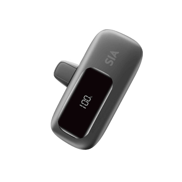 SIA Volt Link SIPBPLGC5-BLK Mini Power Bank Type-C Plug PD 20W 5000mAh - Black - Zayoom