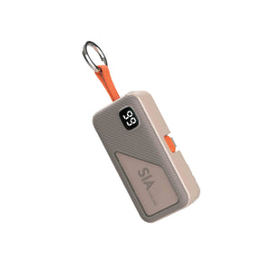 SIA Volt Link SIPBPLGL5-BEG Mini Power Bank Lightning and Type-C Plug PD 20W 5000mAh - Beige - Zayoom
