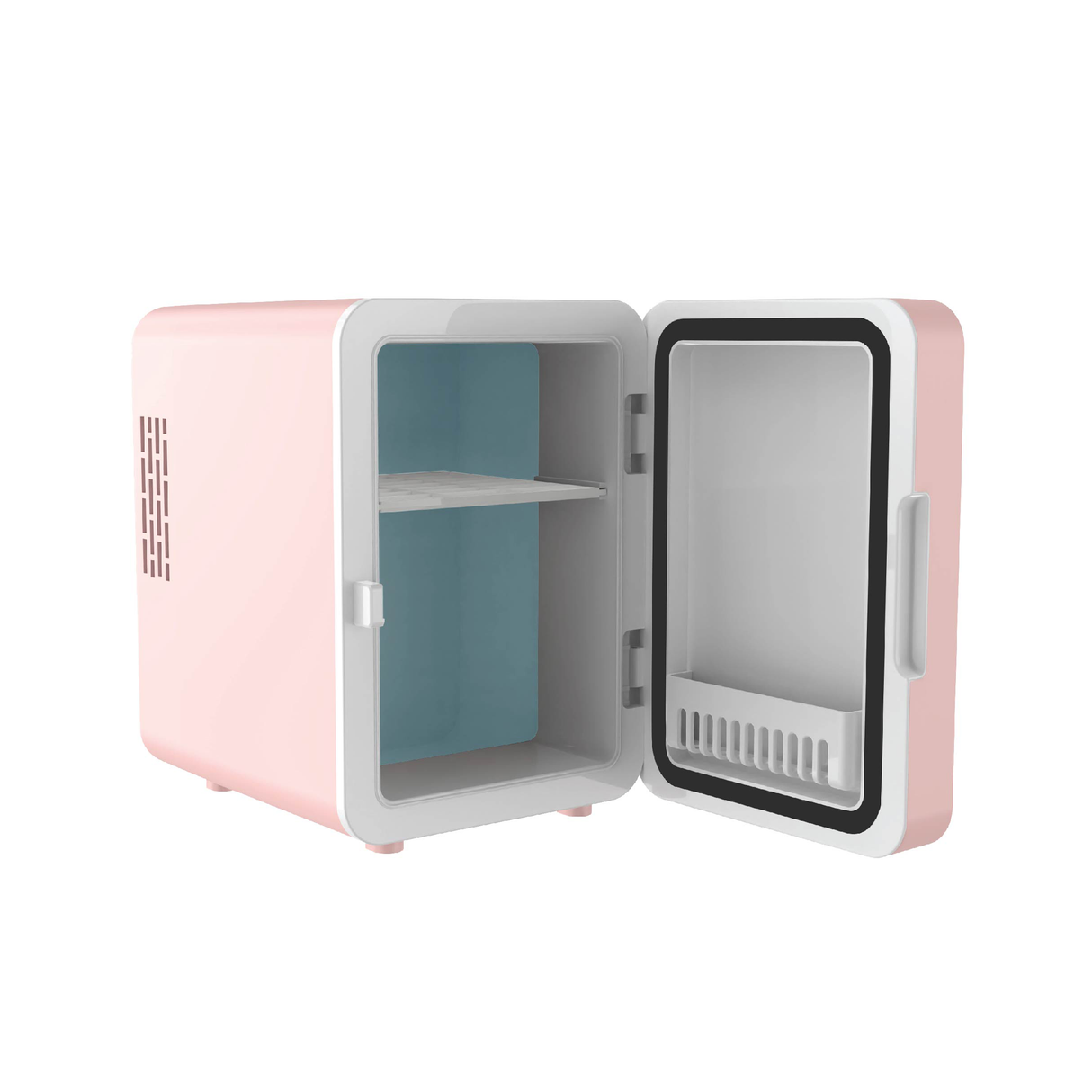 سيا مين ثلاجة سعة 4 لترات، مزودة بإضاءة ليد - وردي