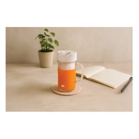 سيا كوب خلط محمول سعة 400 مل، قابل لإعادة الشحن - أبيض