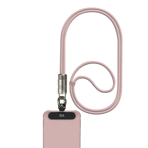 SIA Power Link Soft Rubber Type C - Type C Lanyard Cable 60W 1.2M - Light Pink - Zayoom