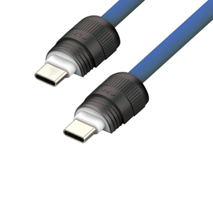 SIA SOFT RUBBER TYPE C - TYPE C LANYARD CABLE 60W 1.2M NAVY BLUE - Zayoom