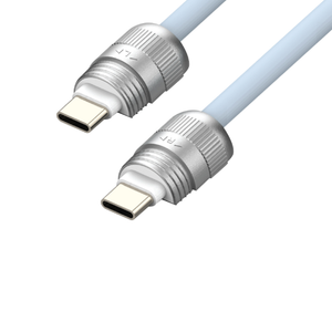 SIA Power Link Soft Rubber Type C - Type C Lanyard Cable 60W 30CM - Light Blue - Zayoom