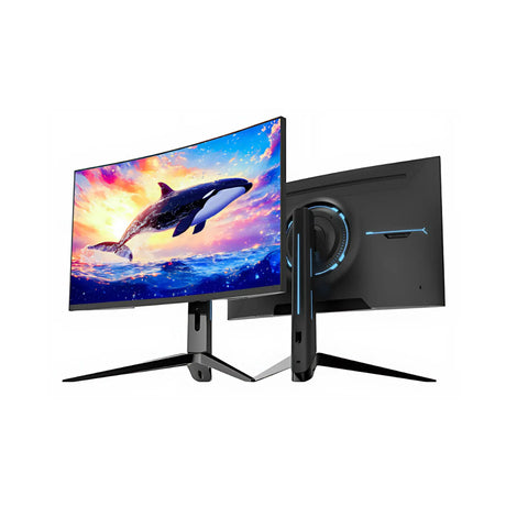   سيدس كي ال-ويل شاشة ألعاب منحنية 27 بوصة بدقة كيو اتش دي في ايه - بمعدل تحديث 180 هرتز - وزمن استجابة 1 مللي ثانية - منفذ إتش دي إم آي 2.1 - اسود