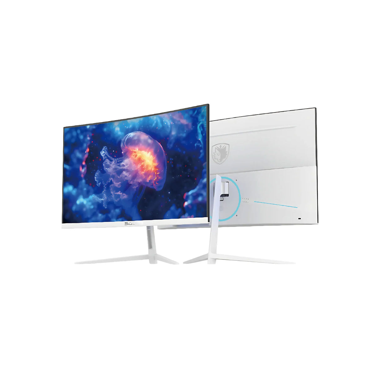 Sades NC-Pelagia 24 Inch FHD VA - 200Hz - 0.5ms - HDMI 2.1 Curved Gaming Monitor - White