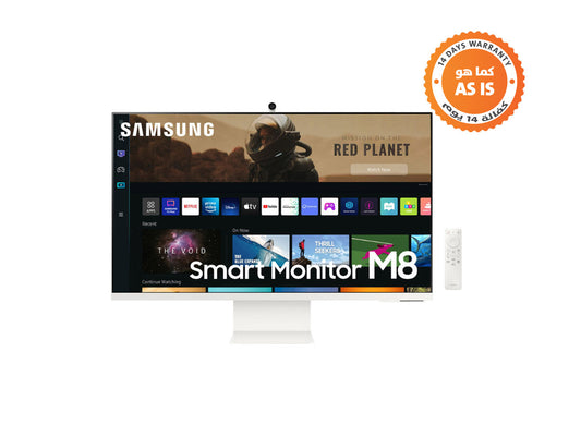 Samsung 32 Inch UHD M8 Monitor with Smart TV Experience and Iconic Slim Design - 60Hz - LS32BM801UMXUE ( AS-IS)