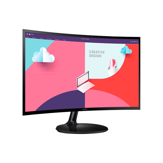 Samsung  LED Full HD VA Essential Curved Monitor  75 Hz - 24 Inch - Black