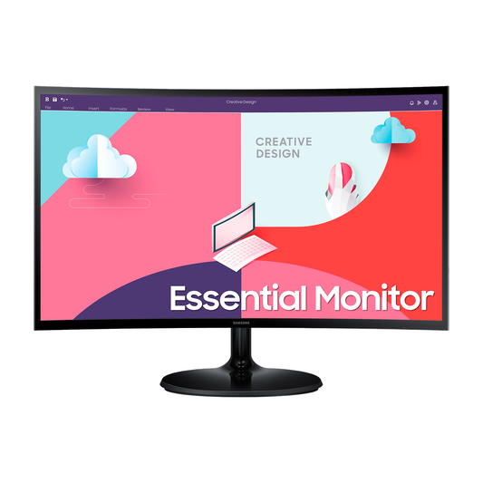 Samsung  LED Full HD VA Essential Curved Monitor  75 Hz - 24 Inch - Black