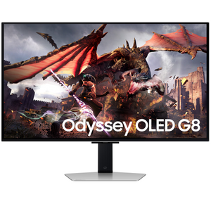 سامسونج شاشة ألعاب ذكية أوديسي OLED G80SD مقاس 32 بوصة 4 كيه يو إتش دي، بتردد 240 هرتز، وزمن استجابة 0.03 مللي ثانية، وتقنية HDMI 2.1، ودعم فري سينك بريميوم برو و جي سينك