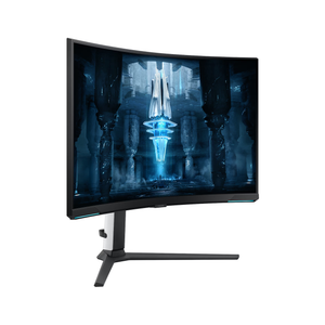 سامسونج شاشة ألعاب أوديسي نيو G8 مقاس 32 بوصة بدقة 4K UHD بلوحة VA، وتردد 240 هرتز، مزودة بإضاءة كوانتوم ميني-إل إي دي وتقنية HDMI 2.1 وفري سينك بريميوم برو