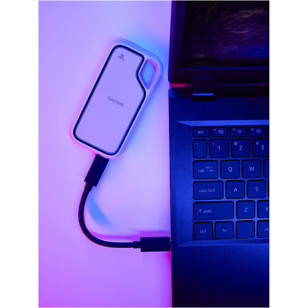 سان ديسك إكستريم اس اس دي لجهاز PS5 بسعة 1 تيرابايت وسرعة 1000 ميجابايت/ثانية