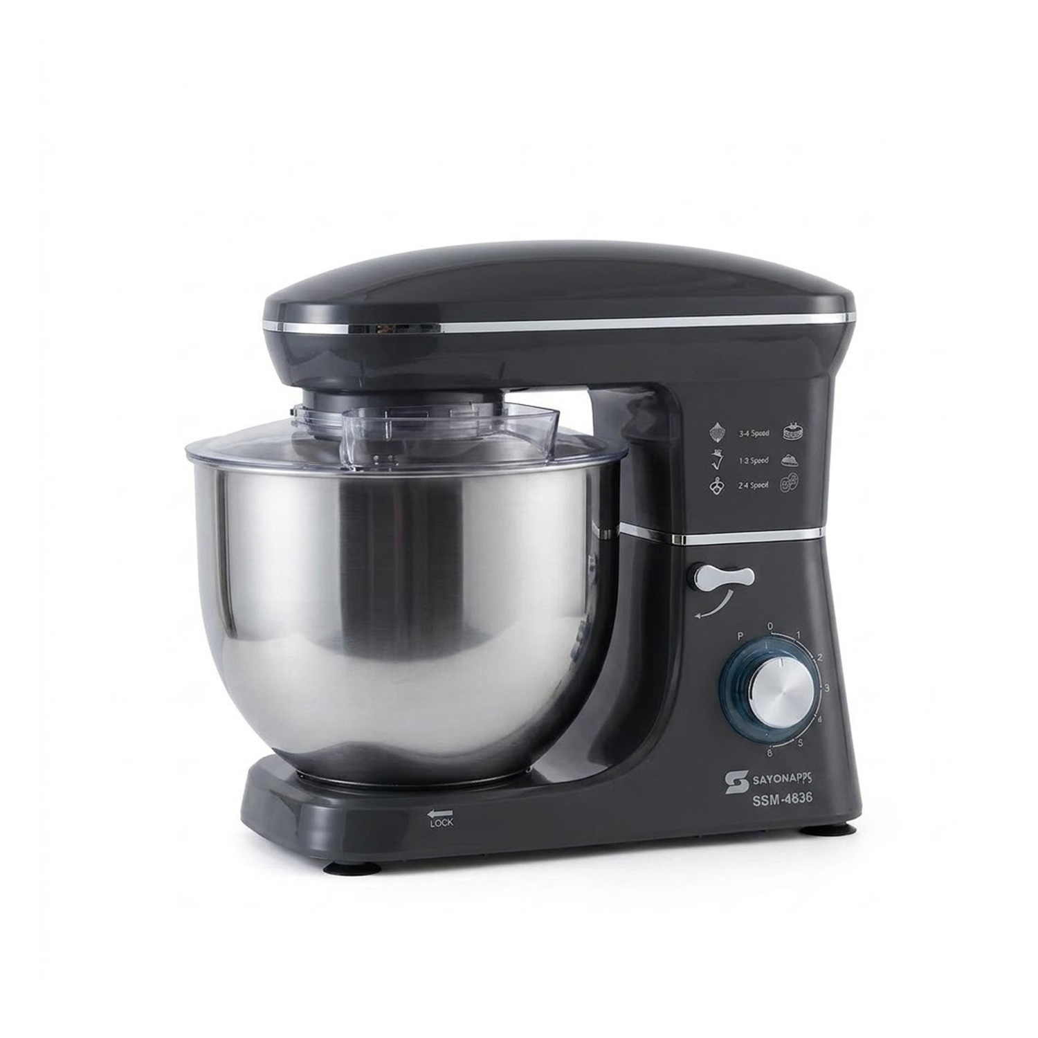 Sayona pps 10-Liter Electric Stand Mixer With 1100W – Stepless Speed Control - SSM-4636